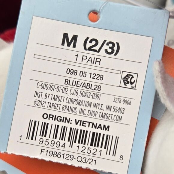 Cat & Jack Halloween Shark Slippers Teal Blue Kids Medium (2/3) New With Tags - Picture 3 of 8